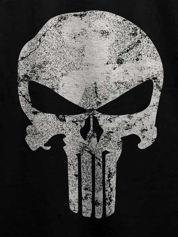punisher-vintage-skull-t-shirt schwarz 4