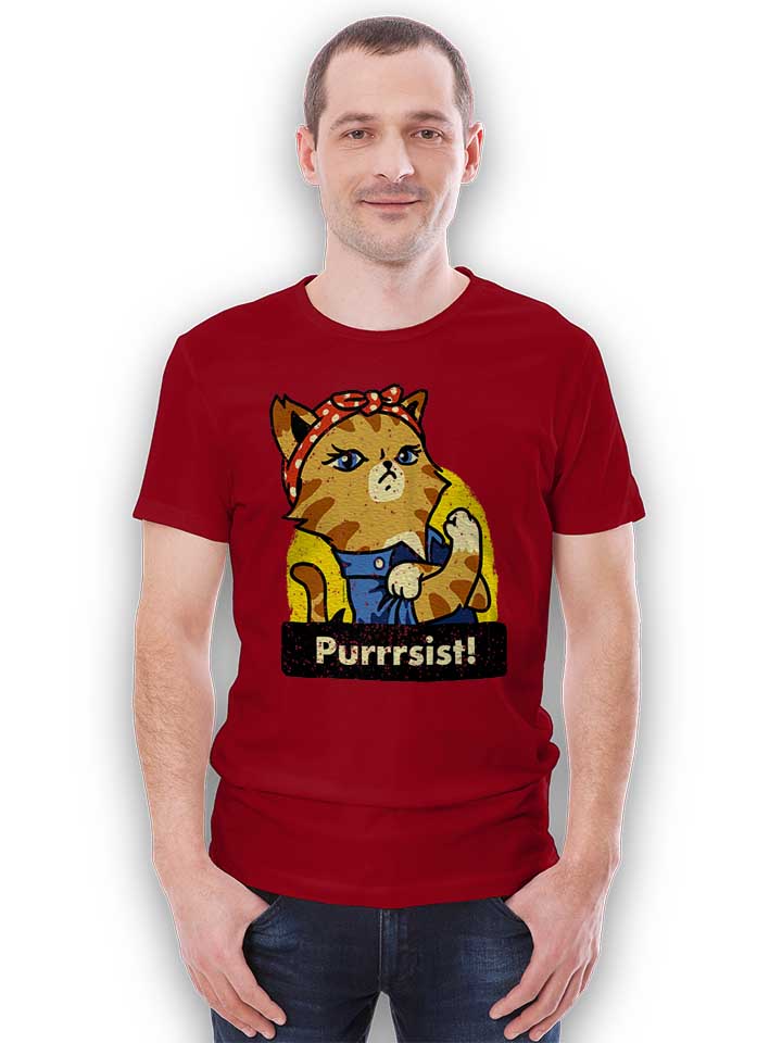 purrrsist-cat-t-shirt bordeaux 2