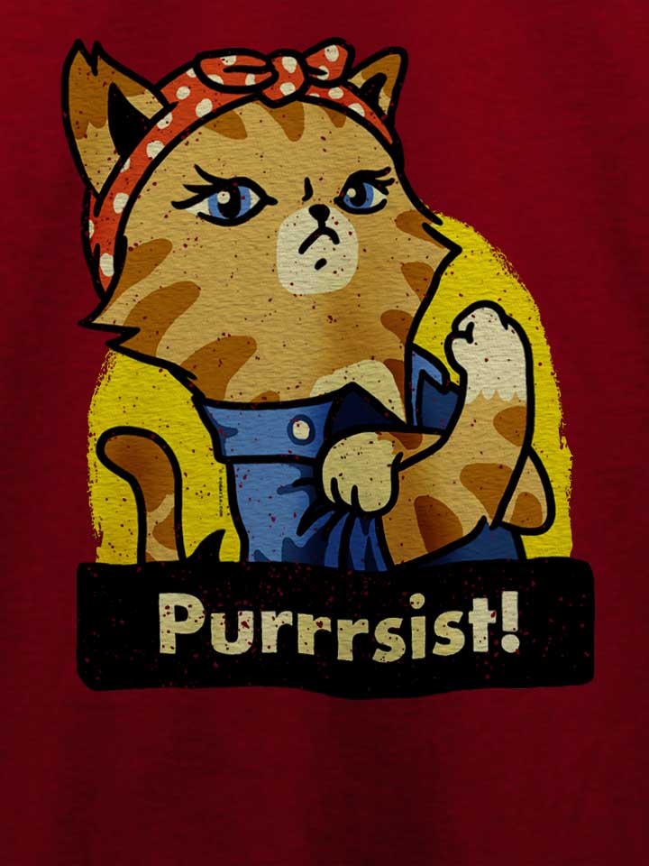 purrrsist-cat-t-shirt bordeaux 4