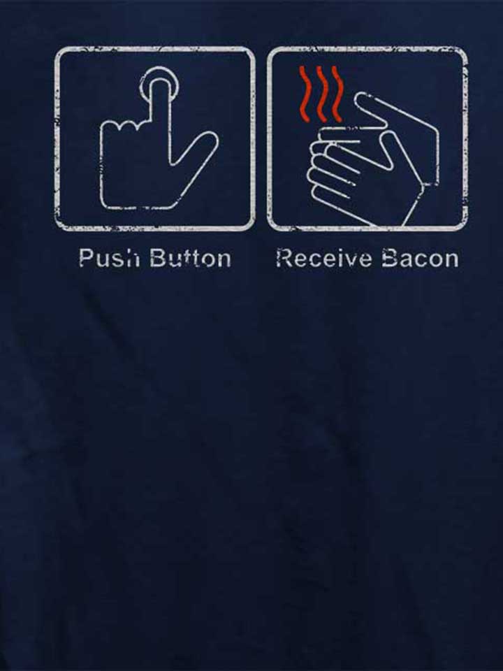 push-button-receive-bacon-vintage-damen-t-shirt dunkelblau 4