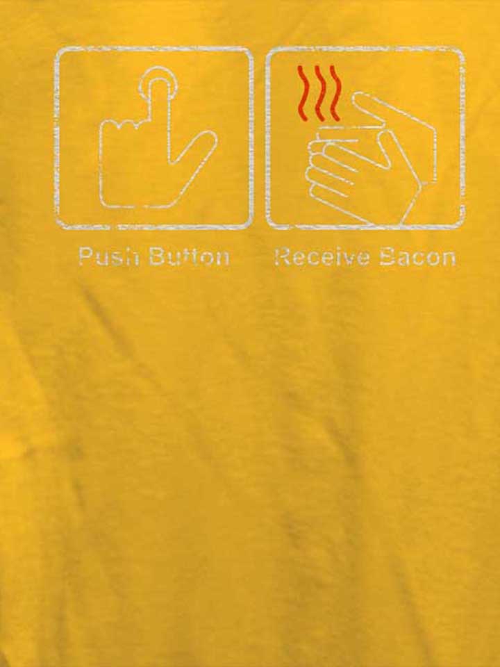 push-button-receive-bacon-vintage-damen-t-shirt gelb 4