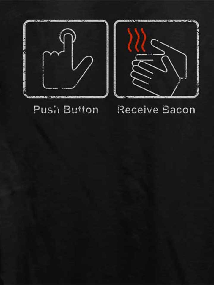push-button-receive-bacon-vintage-damen-t-shirt schwarz 4