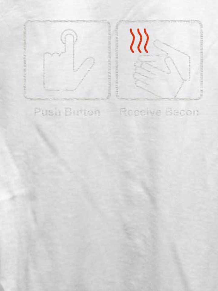 push-button-receive-bacon-vintage-damen-t-shirt weiss 4