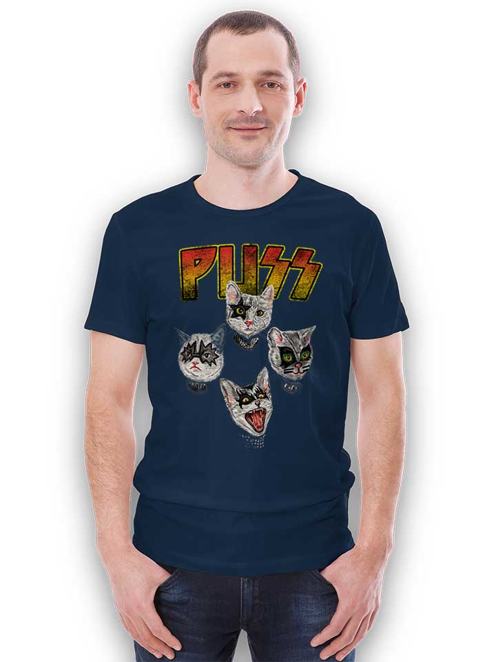 puss-cats-t-shirt dunkelblau 2