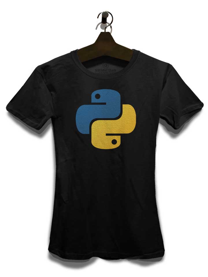python-logo-damen-t-shirt schwarz 3