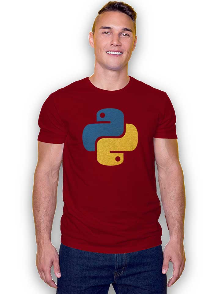 python-logo-t-shirt bordeaux 2