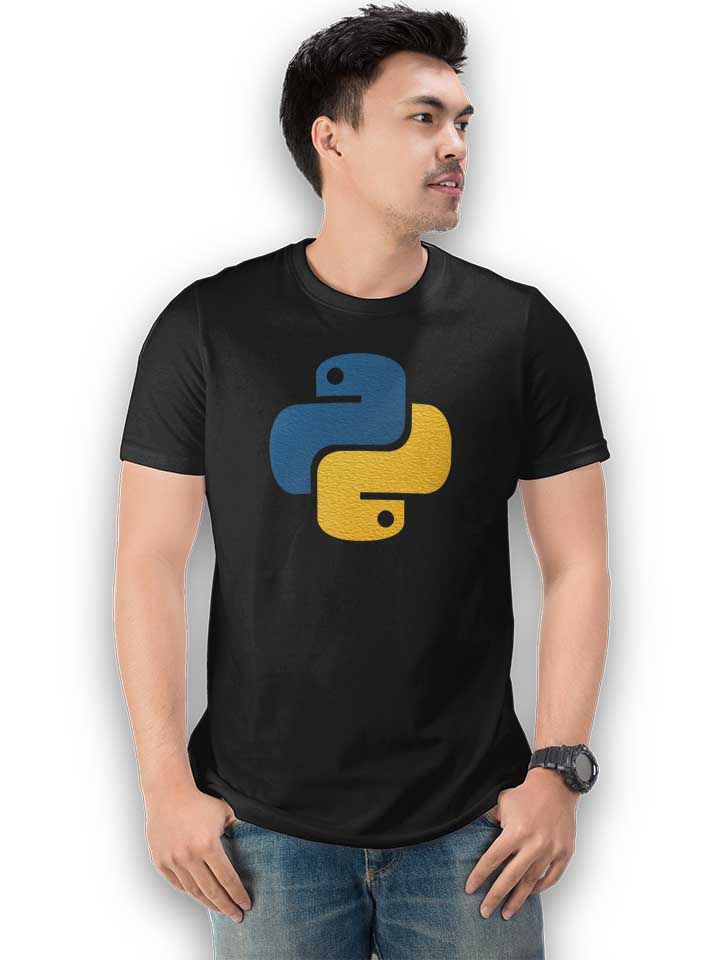 python-logo-t-shirt schwarz 2