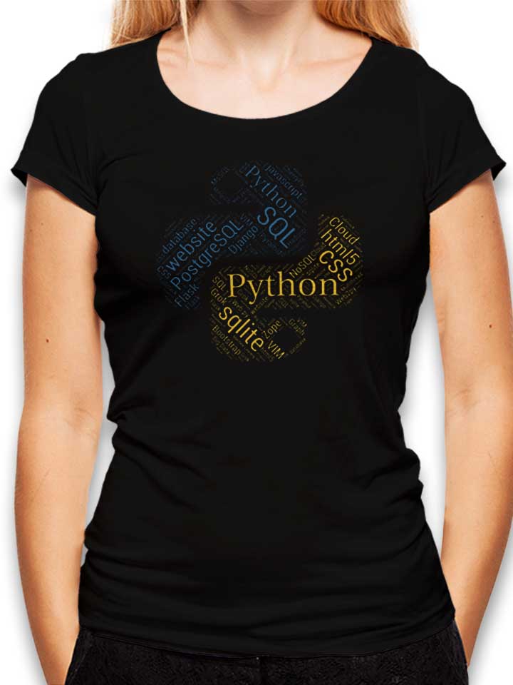 Python Programmer Developer Damen T-Shirt schwarz L