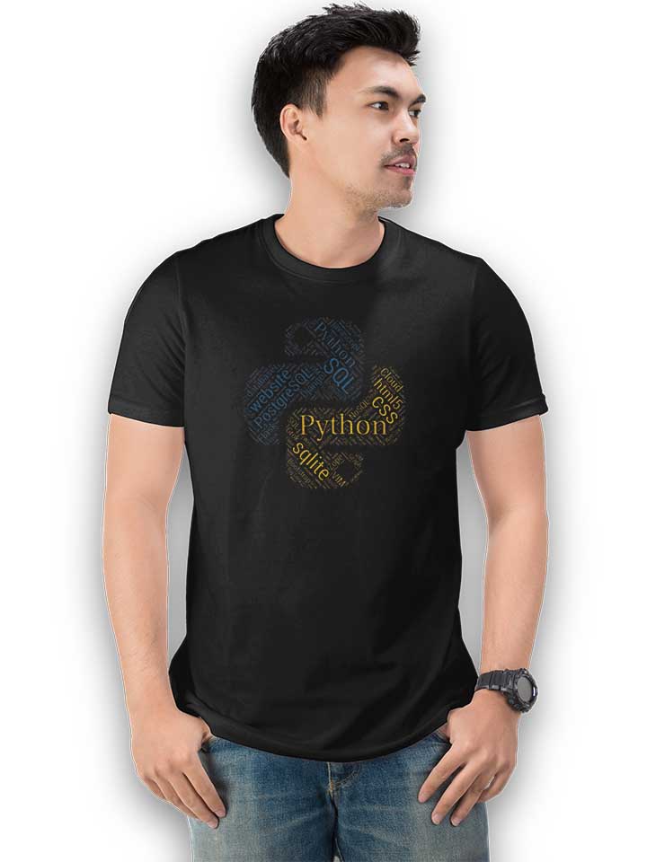 python-programmer-developer-t-shirt schwarz 2