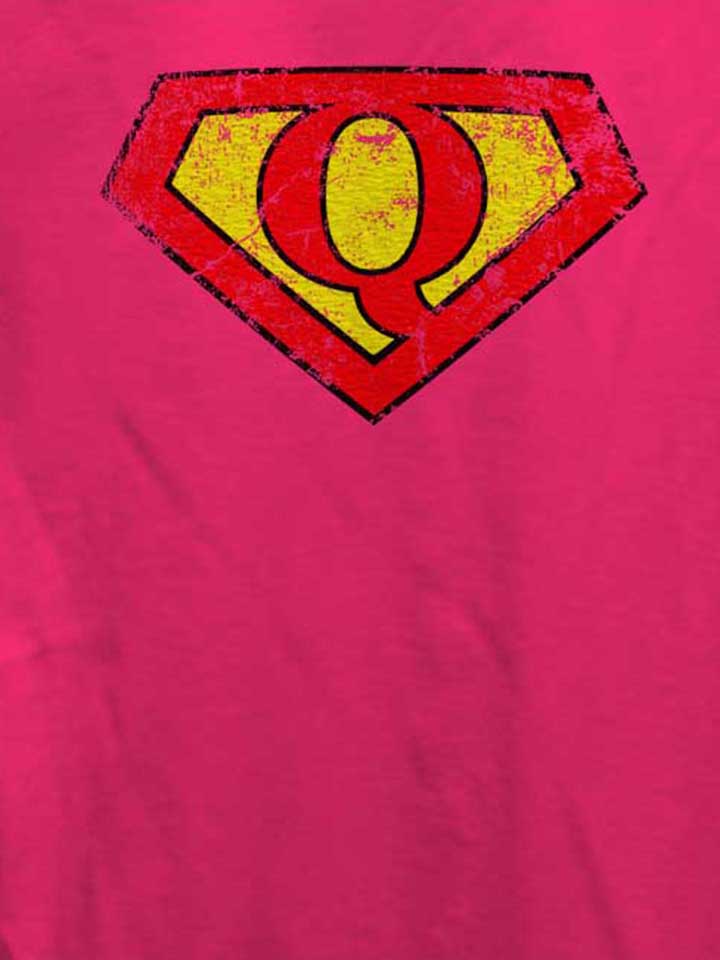 q-buchstabe-logo-vintage-damen-t-shirt fuchsia 4