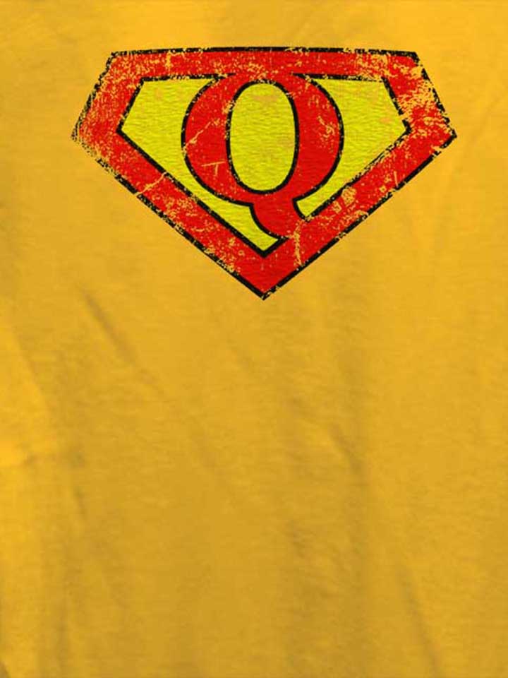q-buchstabe-logo-vintage-damen-t-shirt gelb 4
