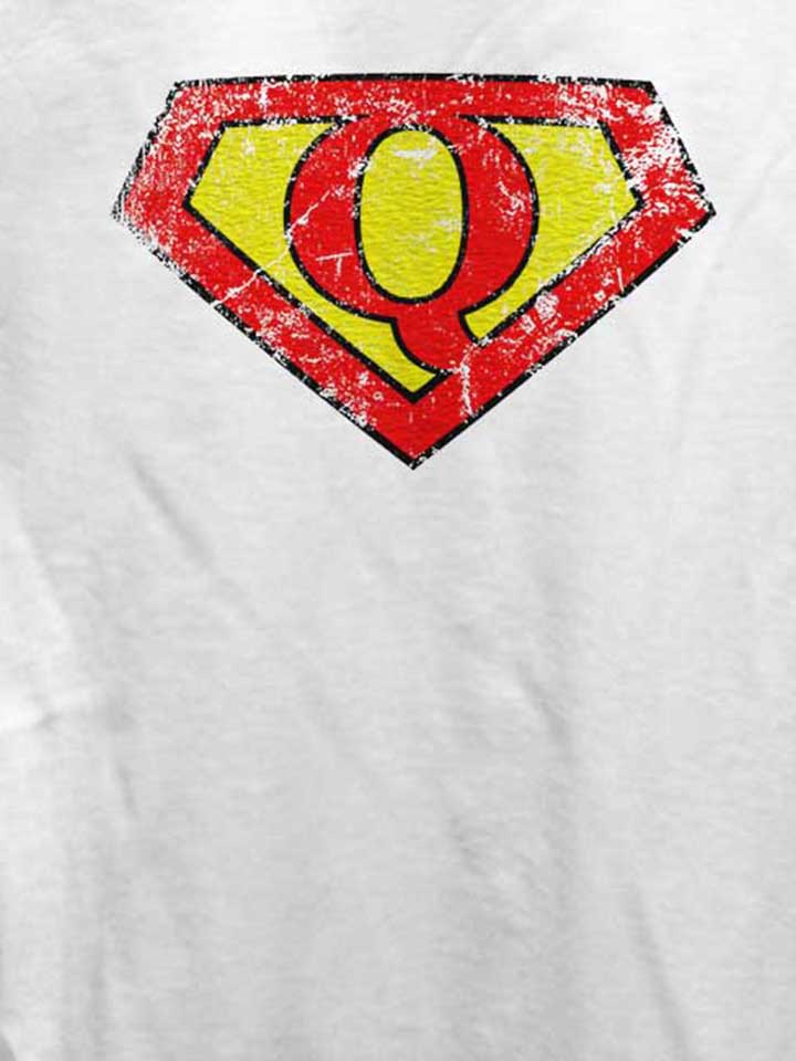 q-buchstabe-logo-vintage-damen-t-shirt weiss 4