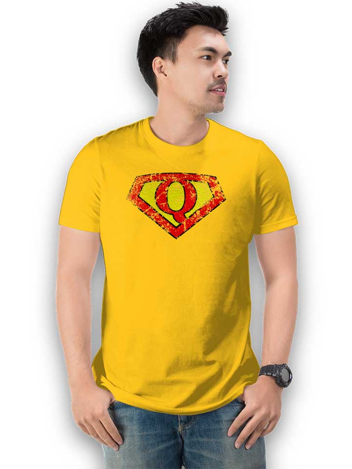q-buchstabe-logo-vintage-t-shirt gelb 2
