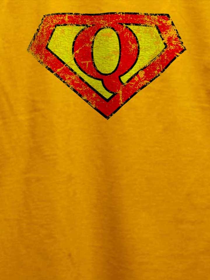 q-buchstabe-logo-vintage-t-shirt gelb 4