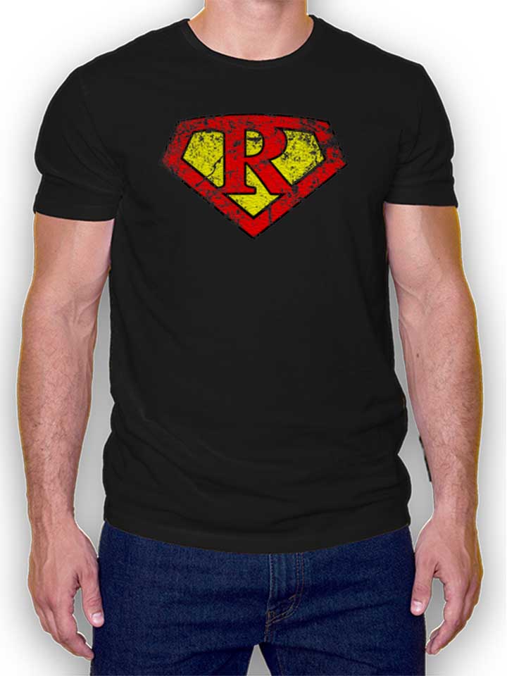 r-buchstabe-logo-vintage-t-shirt schwarz 1