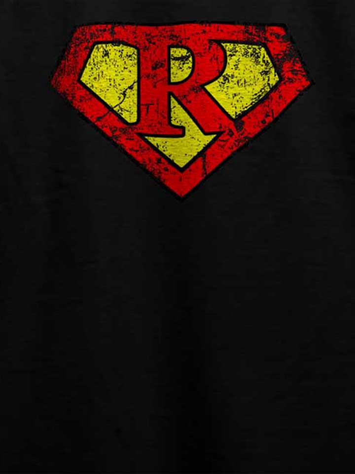 r-buchstabe-logo-vintage-t-shirt schwarz 4