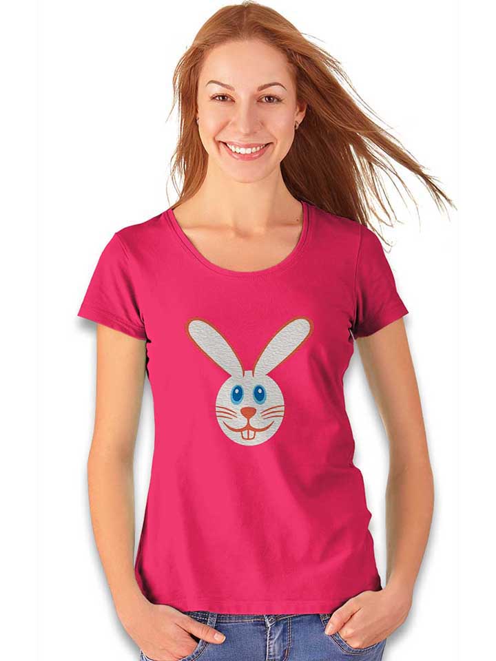 rabbit-cartoon-damen-t-shirt fuchsia 2