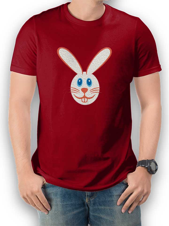 Rabbit Cartoon T-Shirt maroon L