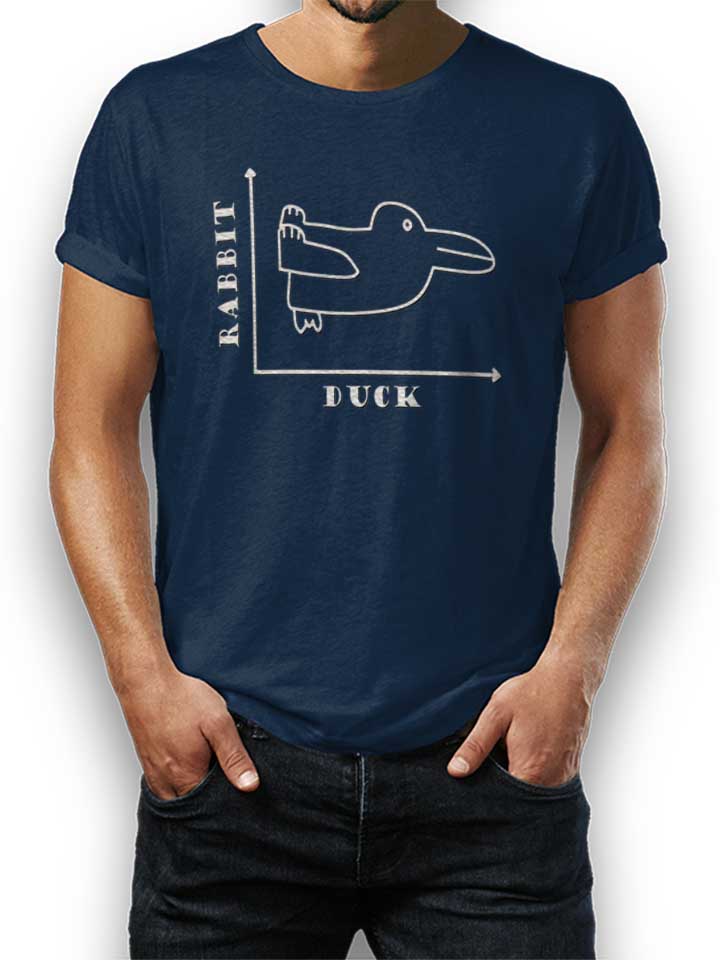 rabbit-duck-t-shirt dunkelblau 1