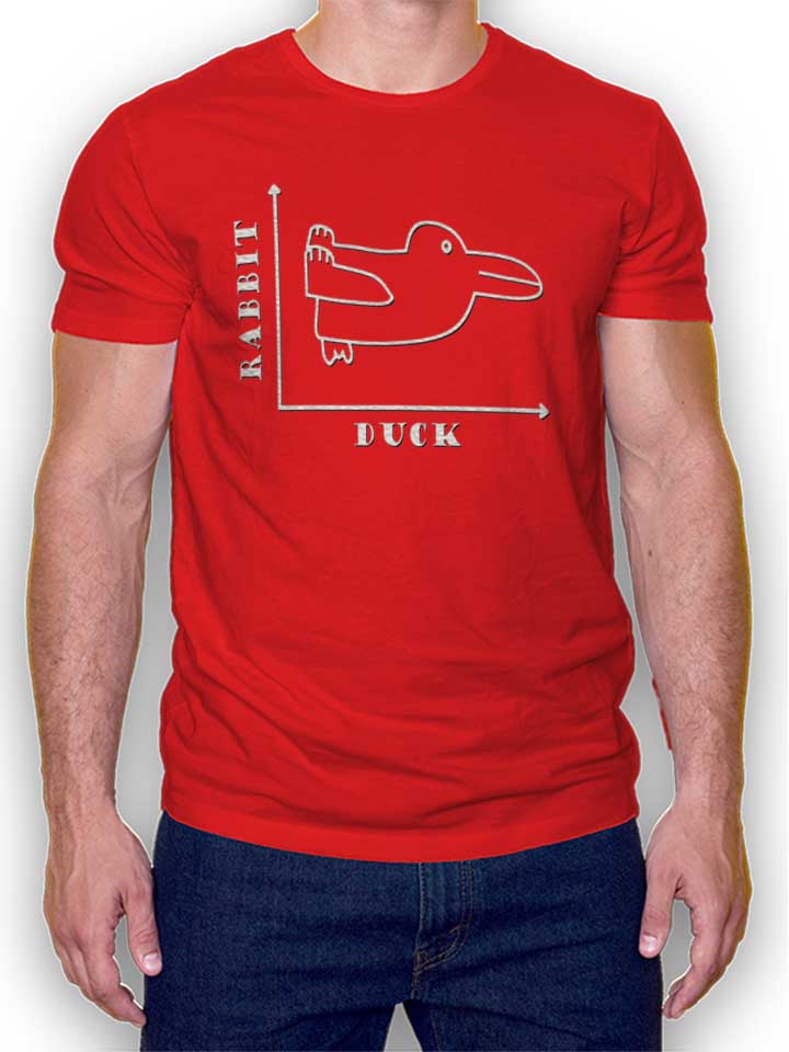Rabbit Duck T-Shirt red L