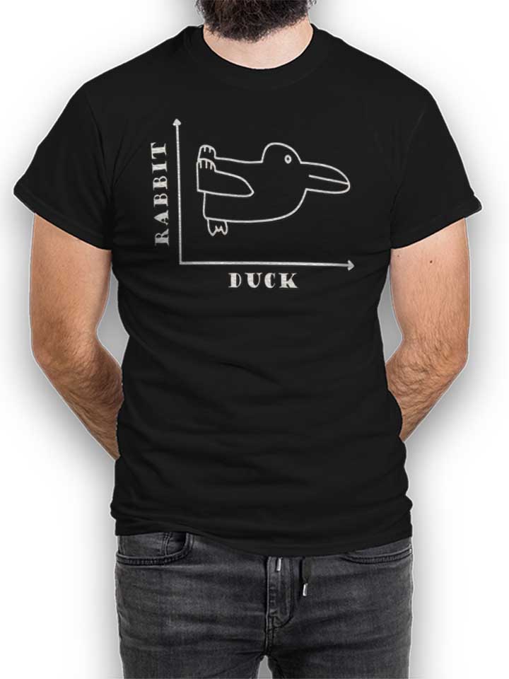 Rabbit Duck T-Shirt schwarz L