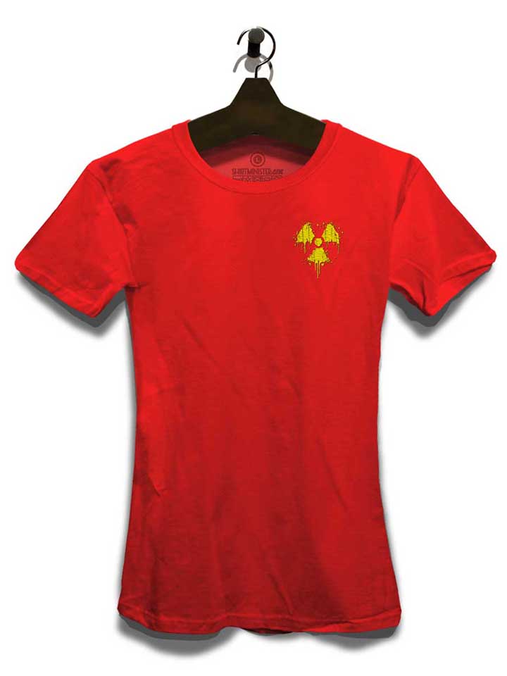 radioactive-logo-chest-print-damen-t-shirt rot 3