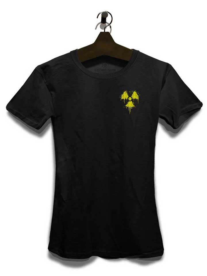 radioactive-logo-chest-print-damen-t-shirt schwarz 3
