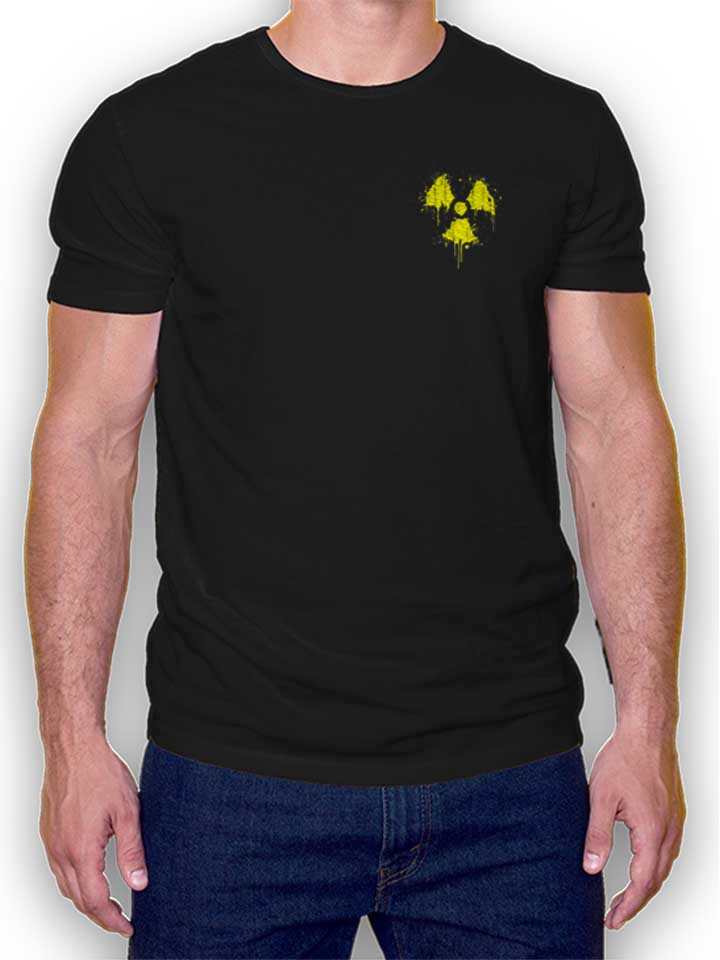 radioactive-logo-chest-print-t-shirt schwarz 1