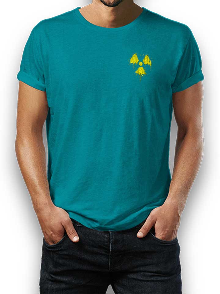 Radioactive Logo Chest Print T-Shirt turchese L
