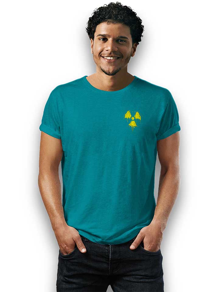 radioactive-logo-chest-print-t-shirt tuerkis 2