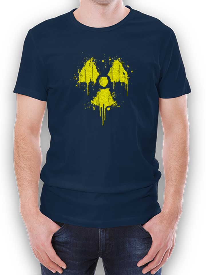 radioactive-logo-t-shirt dunkelblau 1
