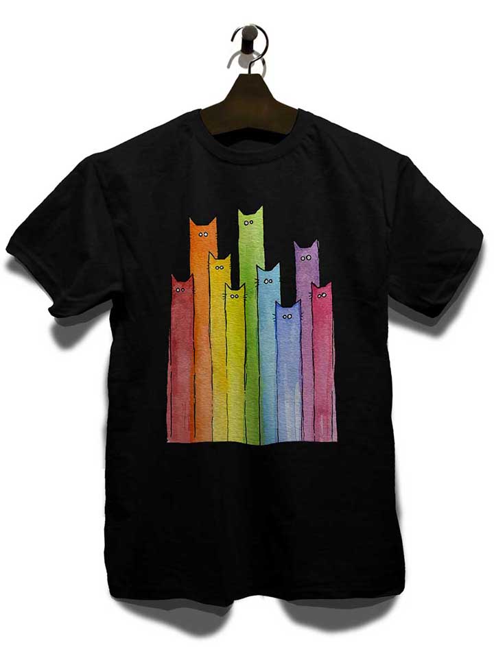 rainbow-cats-t-shirt schwarz 3