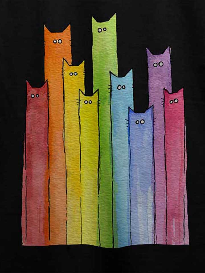 rainbow-cats-t-shirt schwarz 4