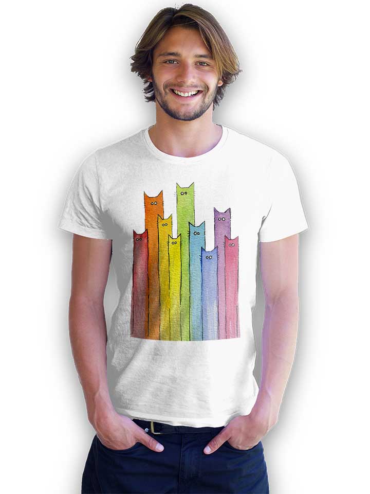 rainbow-cats-t-shirt weiss 2