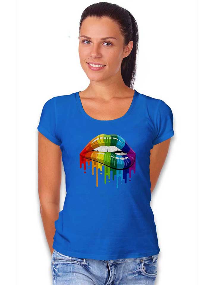 rainbow-lips-damen-t-shirt royal 2