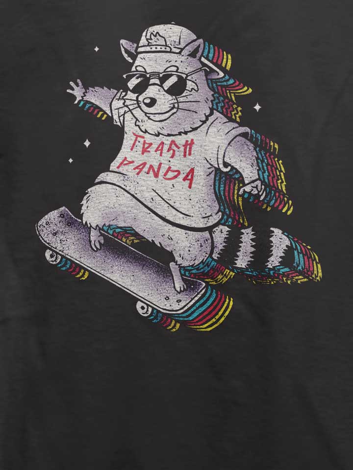 rainbow-trash-skateboard-panda-t-shirt dunkelgrau 4