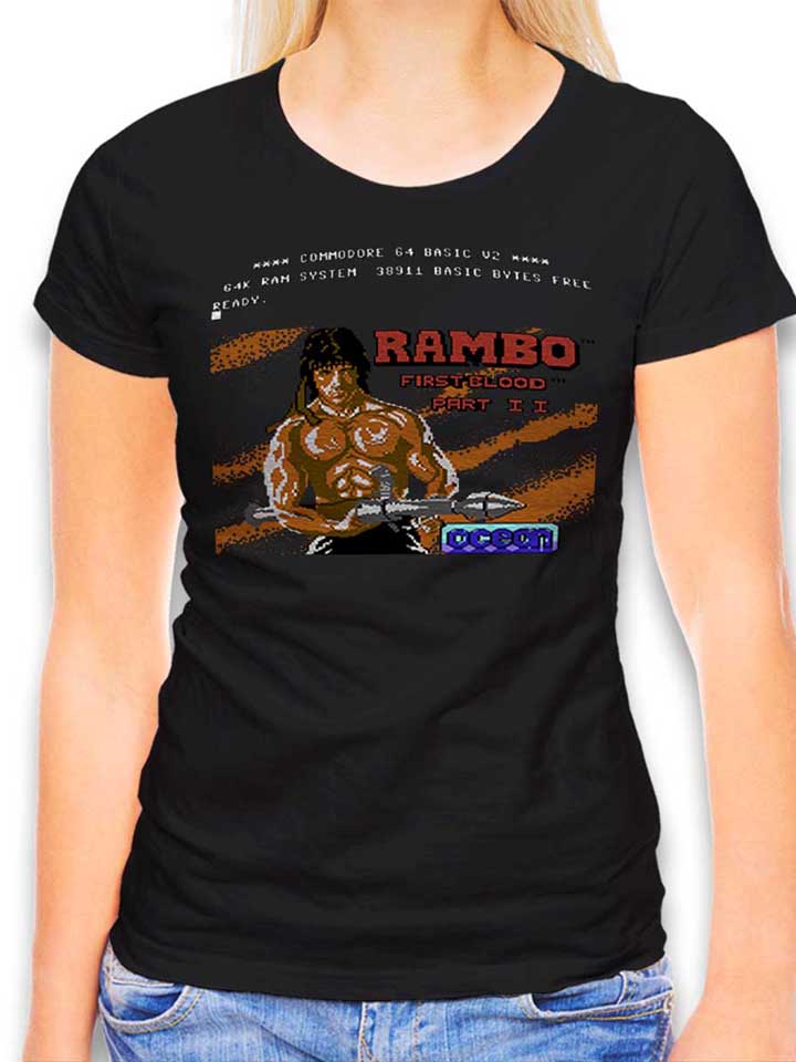 Rambo First Blood Damen T-Shirt schwarz L