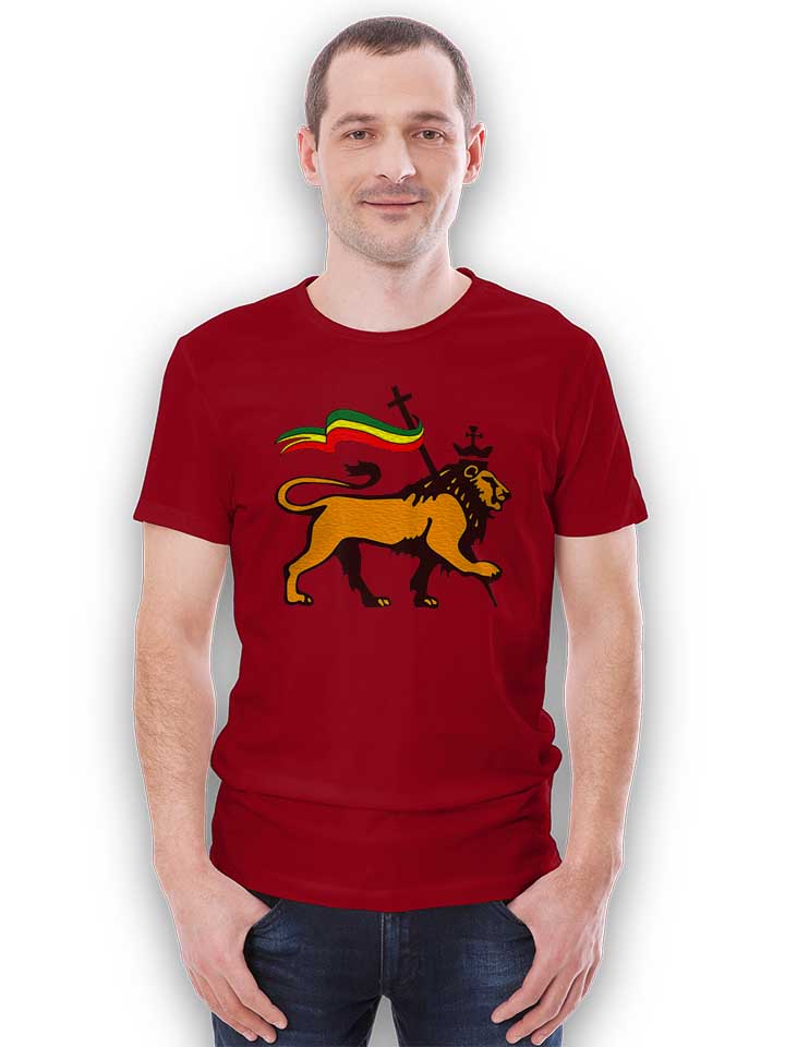 rasta-lion-flag-t-shirt bordeaux 2