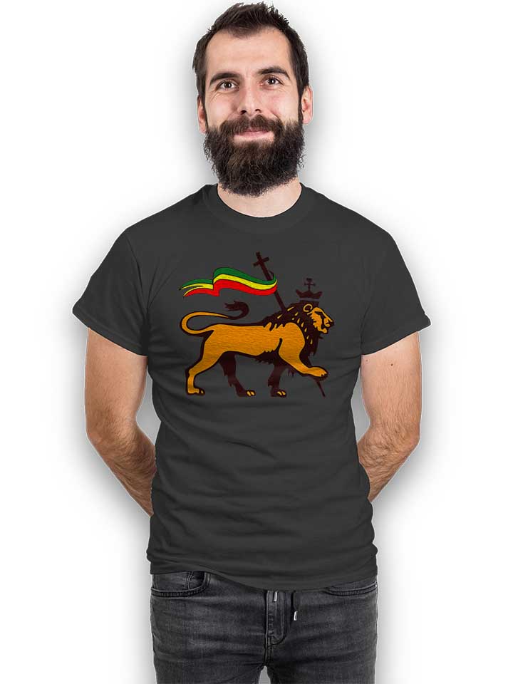 rasta-lion-flag-t-shirt dunkelgrau 2
