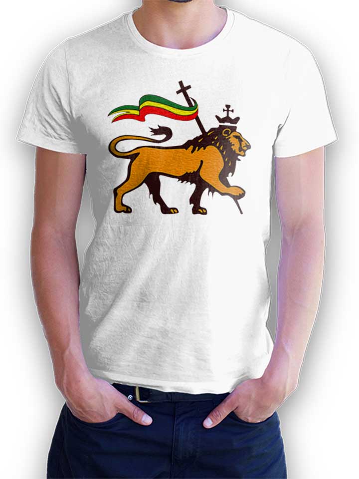 Rasta Lion Flag T-Shirt bianco L