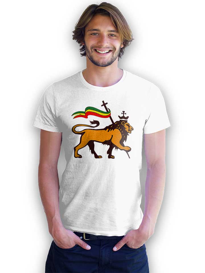 rasta-lion-flag-t-shirt weiss 2