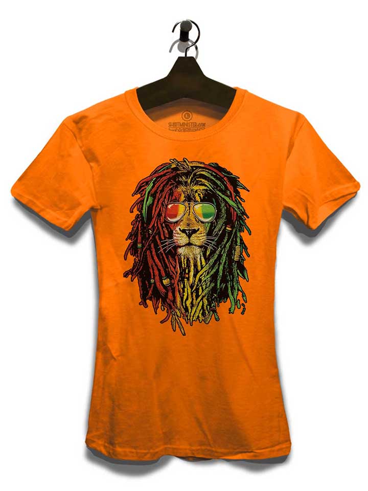 rasta-lion-damen-t-shirt orange 3