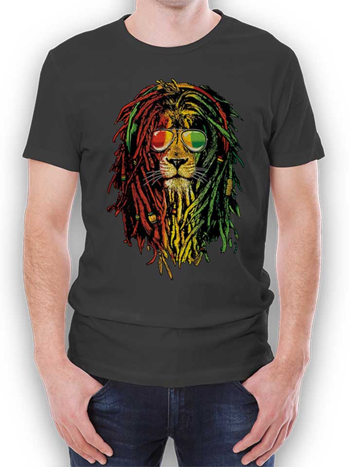 Rasta Lion T-Shirt dark-gray L