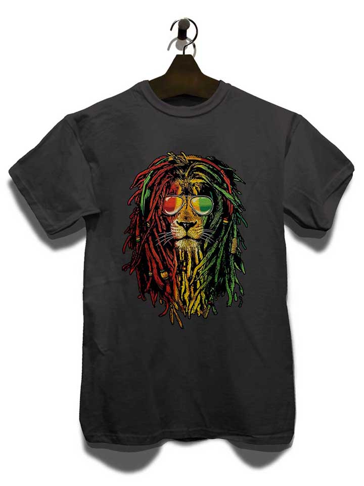 rasta-lion-t-shirt dunkelgrau 3