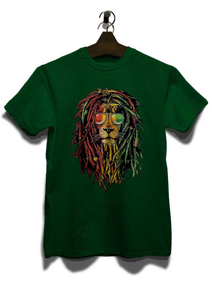 rasta-lion-t-shirt dunkelgruen 3