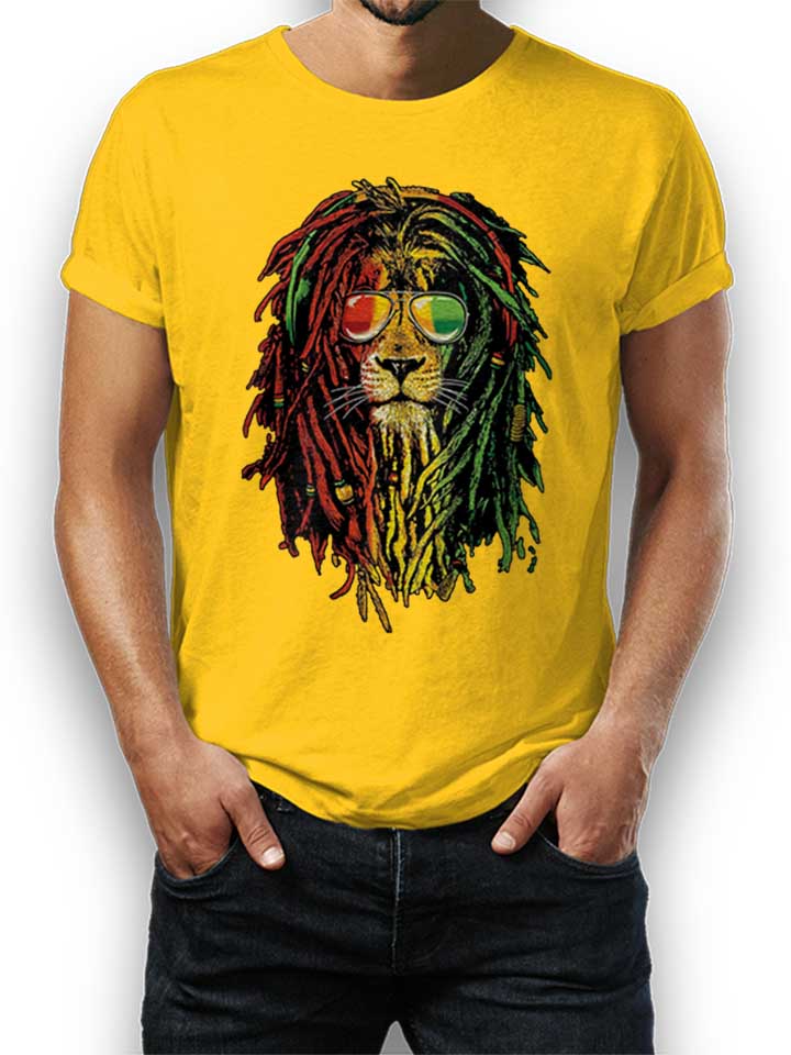 Rasta Lion T-Shirt yellow L