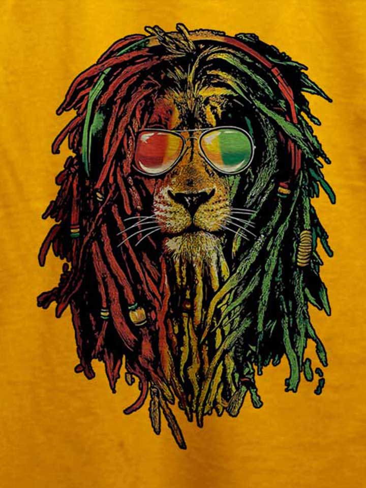 rasta-lion-t-shirt gelb 4