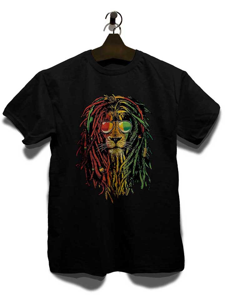 rasta-lion-t-shirt schwarz 3
