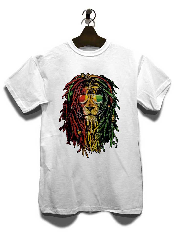 rasta-lion-t-shirt weiss 3