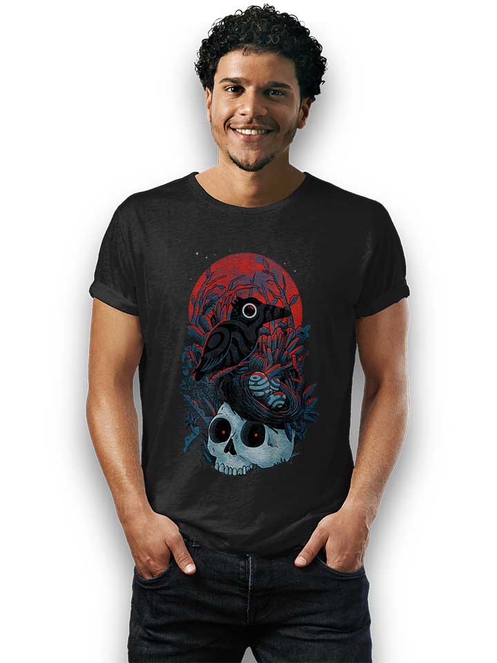 raven-skull-t-shirt schwarz 2